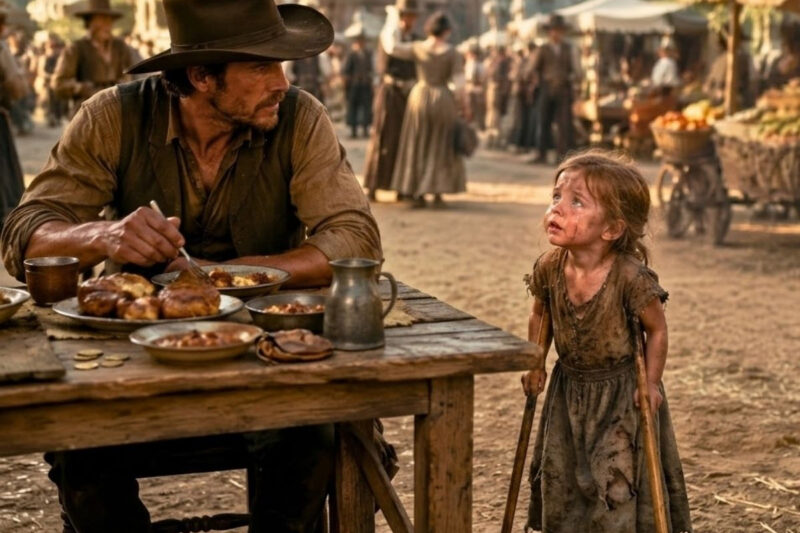 “No he comido en días…”, susurró ella; entonces él le dio su única comida sin dudarlo.