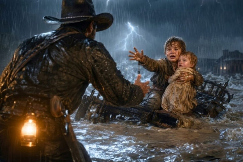 Sostuvo a su hermanita sobre la inundación — Hasta que un hombre lo cambió todo.