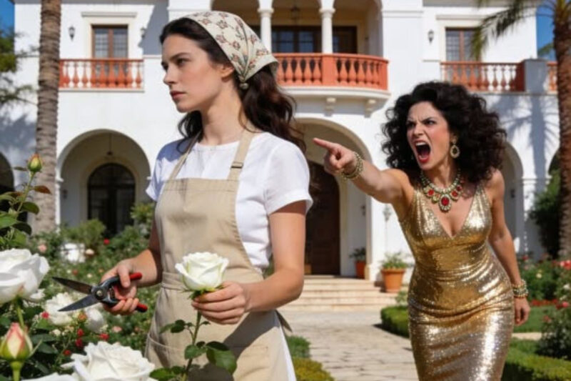 La nueva esposa de mi exmarido apareció en la casa de mi padre justo después de que lo enterraran y me dijo: “Empieza a empacar.” Mientras yo estaba podando las rosas del jardín, la dejé hablar… hasta que cometió el error que la destruiría